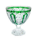 Emerald crystal legged bowl 20 cm THC