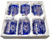 Cobalt crystal whisky glasses 280ml Olive Mill