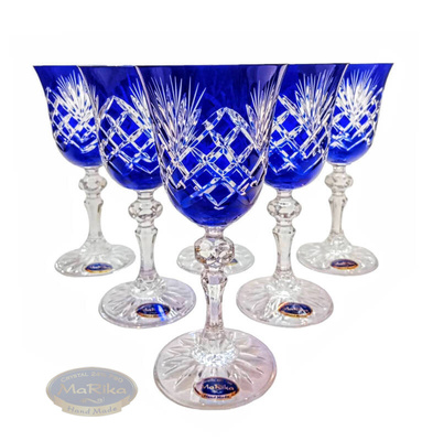 Cobalt crystal wine glasses 170 ml Pineapple