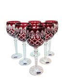 Ruby crystal wine glasses 280ml Crate Olive