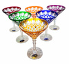 Kolorowe kryształowe kieliszki do martini 110ml