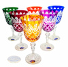 Coloured crystal wine glasses 220ml Crate Olive