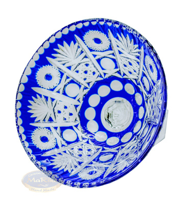 Crystal cobalt bowl