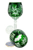 Emerald crystal wine glasses 280ml Olive Mill
