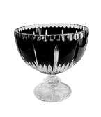 Black crystal legged bowl 20 cm Line