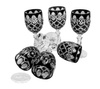 Black crystal liqueur glasses 50 ml Crate Olive