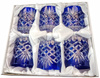 Cobalt crystal whisky glasses Pineapple 6 pieces