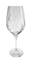 Amelia Crystal Wine Glasses 440 ml Frosted Leaf