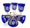 Cobalt crystal wine glasses 220 ml Olive Mill