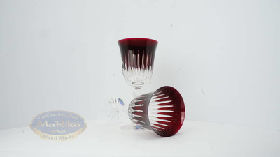 Rubinowe kryształowe kieliszki do wina 170ml Linia 6 sztuk