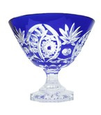 Crystal cobalt bowl butterfly