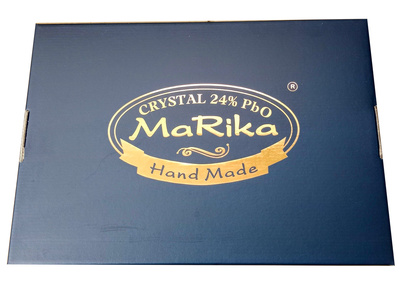 Black crystal whisky glasses 280ml Crate Olive