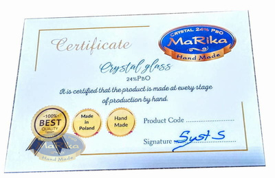 Szmaragdowa kryształowa bomboniera 12 cm Młynek Oliwka