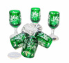 Emerald crystal vodka glasses 25ml