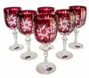 Ruby crystal wine glasses 240 ml Olive Mill