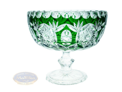 Szmaragdowa kryształowa misa 16 cm THC
