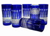 Black crystal water and drink glasses 320ml French