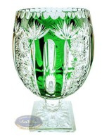 Emerald crystal leg vase Praha
