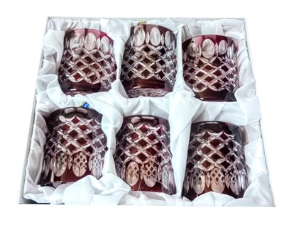 Colour crystal glasses for whisky 280ml