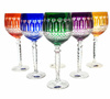 Coloured crystal wine glasses 280ml French