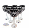 Black crystal wine glasses 280 ml Crate Olive