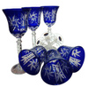 Cobalt crystal wine glasses 280 ml Olive Mill