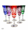 Coloured crystal champagne glasses 150ml Pineapple