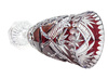 Rubinowy Kryształowy wazon 35 cm Młynek