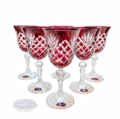 Ruby crystal wine glasses 170 ml Pineapple
