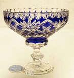 Cobalt crystal platter 16 cm Pineapple