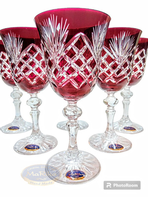 Ruby crystal wine glasses 170 ml Pineapple