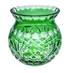 Emerald Pineapple crystal vase