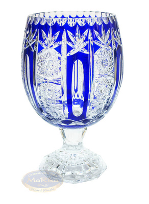 Kryształowy kobaltowy wazon 30 cm THC
