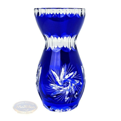 Cobalt crystal vase