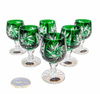 Emerald crystal 40ml vodka glasses Olive Mill