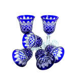 Cobalt crystal wine glasses 280 ml Crate Olive
