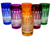 Coloured crystal glasses for water and drinks 320ml French