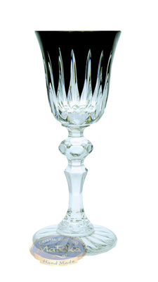 Czarne kryształowe kieliszki do likieru 60 ml Linia