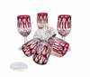Ruby crystal vodka glasses 25 ml French