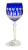 Kobaltowe kryształowe kieliszki do wina 280 ml Francuski