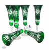 Emerald crystal champagne glasses 170ml Olive Mill