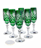 Emerald crystal champagne glasses 150 ml Pineapple