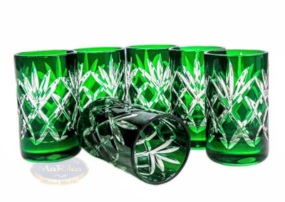 Emerald crystal vodka glasses 40 ml Pineapple