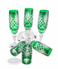 Emerald crystal champagne glasses 150 ml Pineapple