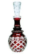 Ruby crystal carafe for vodka 400 ml Olive Grid