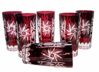 Ruby crystal water glasses 320ml Olive Mill