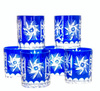 Cobalt crystal whisky glasses 280ml Olive Mill