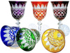 Coloured crystal wine glasses 220ml Crate Olive