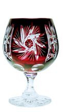 Ruby crystal glasses for cognac 250 ml Grinder Olive