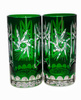 Emerald crystal water glasses 320ml Olive Mill